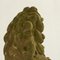 Mossy and Patinated Cast Stone Lion with Shield Garden Statue, 1920s, Image 10