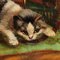 AVD Heijden, Cuatro gatos, 1880, óleo sobre lienzo, Imagen 5