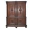 Spanish Carved Salominic Bookcase with Doors 8