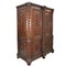 Spanish Carved Salominic Bookcase with Doors 1
