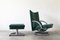 German Model 418 Torino BMP Lounge Chair and Ottoman from Rolf Benz, 1980s, Set of 2 1