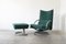 German Model 418 Torino BMP Lounge Chair and Ottoman from Rolf Benz, 1980s, Set of 2 2