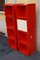 Librerías modulares de plástico rojo y beige de Franco Cattelan para Idea Xilema, años 70. Juego de 2, Imagen 4