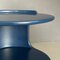 Mesa de almacenamiento italiana de fibra de vidrio lacada en azul con ruedas, años 80, Imagen 5