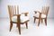 Sedie da pranzo in quercia e tessuto di Guillerme & Chambron per Votre Maison, anni '60, set di 2, Immagine 1