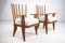 Chaises de Salle à Manger en Chêne et Tissu par Guillerme et Chambron pour Votre Maison, 1960s, Set de 2 2