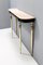 Vintage Ebonized Beech Console Table with Portuguese Pink Marble Top, 1960s 6