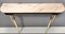 Vintage Ebonized Beech Console Table with Portuguese Pink Marble Top, 1960s 7