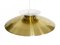 Large Pendant Light with Golden Finish from Jeka Metaltryk, Denmark, 1970s 5