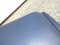 Taburete de cuero genuino en azul oscuro de Erpo, Imagen 8