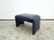 Genuine Leather Stool in Dark Blue from Erpo 4
