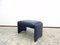 Genuine Leather Stool in Dark Blue from Erpo 1