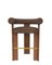 Collector Modern Cassette Bar Chair in Tricot Brown Fabric and Smoked Oak by Alter Ego, Image 1
