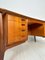 Mid-Century Danish Bow Front Teak Writing Desk by Svend Aage Madsen for H.P. Hansen, 1960s, Image 3