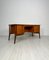 Mid-Century Danish Bow Front Teak Writing Desk by Svend Aage Madsen for H.P. Hansen, 1960s 1