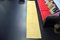 Alfombra de pasillo de cáñamo amarilla hecha a mano, años 60, Imagen 1