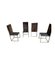 Sedie vintage in ferro cromato con sedile e schienale imbottiti di Renato Zevi, anni '60, set di 4, Immagine 1