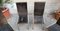 Sedie vintage in ferro cromato con sedile e schienale imbottiti di Renato Zevi, anni '60, set di 4, Immagine 3