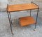Coffe Table with Magazine Rack in Wood Iron Laquered Black, 1950s 1