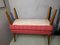 Vintage Bench in Pink Fabric, 1950s, Set of 2 13