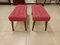 Vintage Bench in Pink Fabric, 1950s, Set of 2 8