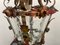 Lámpara colgante Tole Flower de hierro forjado, años 50, Imagen 13