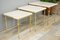Vintage Marble and Brass Nesting Tables, 1960s, Set of 3 2