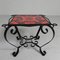 Vintage Coffee Table with 4 Tiles, 1960s, Image 6