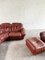 Italian Modular Sofa Set in Cognac Leather attributed to Mobil Girgi, 1970s, Set of 8 4