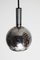 Lámpara colgante Ball era espacial de cromo con reflector, años 70, Imagen 1