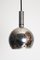 Lámpara colgante Ball era espacial de cromo con reflector, años 70, Imagen 7