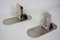 Stainless Steel Wall Lights, 1980s, Set of 2, Image 5