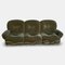 Italian Sculptural Green Velvet Chrome-Caged 3-Seater Sofa, 1950s 1