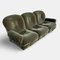 Italian Sculptural Green Velvet Chrome-Caged 3-Seater Sofa, 1950s 2
