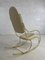 Rocking Chair en Laiton et Imitation Cuir, 1950s 6