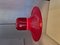 Lámpara colgante de campana grande roja de Joe Colombo, años 60, Imagen 3
