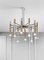 Vintage Model 1147 Chandelier in Chrome and Brass, 1950s 1