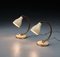 Mid-Century Italian Adjustable Cream and Brass Table Lamps, 1950s, Set of 2 6