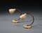 Mid-Century Italian Adjustable Cream and Brass Table Lamps, 1950s, Set of 2 3
