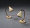 Mid-Century Italian Adjustable Cream and Brass Table Lamps, 1950s, Set of 2 5
