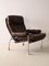 Leather Armchair with Metal Legs, 1960s, Image 3