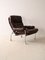 Leather Armchair with Metal Legs, 1960s 11