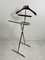 Mid-Century Folding Valet Stand in Beech and Golden Metal in the style of Ico Parisi, 1960s 4