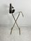 Mid-Century Folding Valet Stand in Beech and Golden Metal in the style of Ico Parisi, 1960s, Image 9