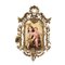 Vintage Religious Cornucopia in Gilded Bronze with Madona a Child Virgen del Carmen 1