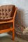 Living Room Armchair in Brown Velvet and Pine 12