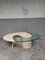 Vintage Italian Travertine and Glass Coffee Table, 1980s, Image 4