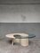 Vintage Italian Travertine and Glass Coffee Table, 1980s 1