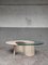 Vintage Italian Travertine and Glass Coffee Table, 1980s 31
