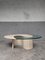 Vintage Italian Travertine and Glass Coffee Table, 1980s 30